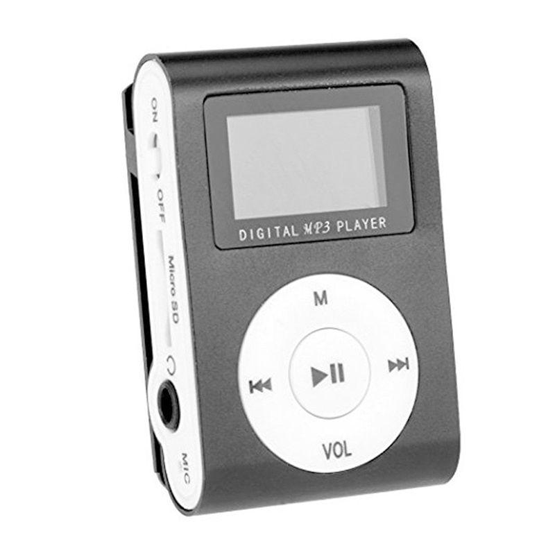 Mini Muziekspeler USB Clip Digitale MP3 Player Lcd-scherm Ondersteuning 32GB Micro SD TF Card FM Radio