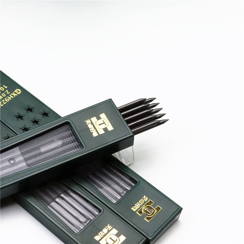 10 pz/scatola 2.0 millimetri matita meccanica matita ricariche 120 millimetri Allunga Matita di piombo 2B ricariche