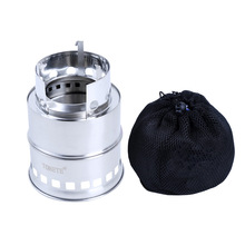 Folding Wood Gasifier Stainless Steel Solidified Alcohol Stove Backpacking Survival Firewood Burning Cooking System KO884068