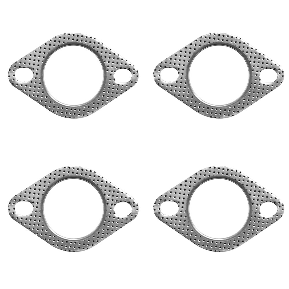 Junta de brida de tubo de escape reforzado para coche, 5 piezas, 2,5 ", 2 pernos