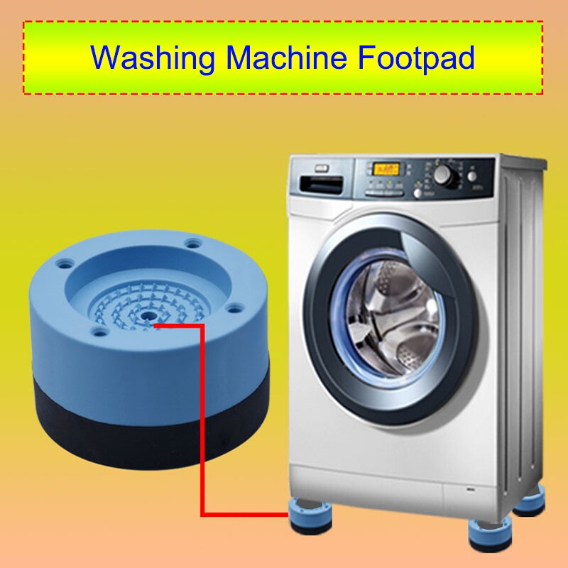 4 Pcs Washing Machine Refrigerator Mute Rubber Mat Anti Vibration Anti Shock Pad SUB