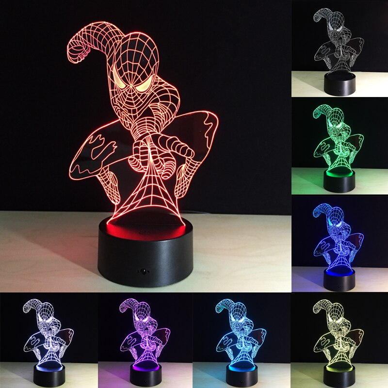3d Lighting Fixture Football LED Table Night Lamp Remote Control RGB 7 Colors Changing Indoor Night Lights Illusion Lamp: RGB
