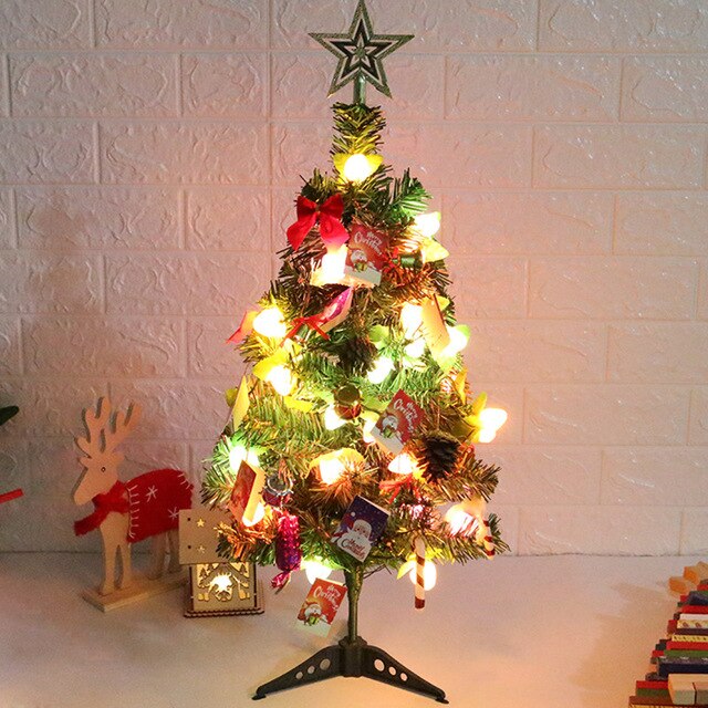 Diy Christmas Tree Package Pvc Desktop Small Mini Decorative Christmas Decor Tree Decoration Set 60cm