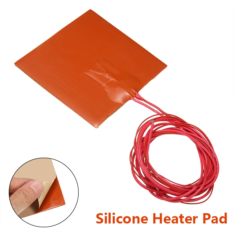 50W 12V Silikon Heizung Pad Elektrische Silikon Wärme matt Für 3D Drucker Erhitzt Bett Heizung Matte Erwärmung Werkzeuge 100x100mm