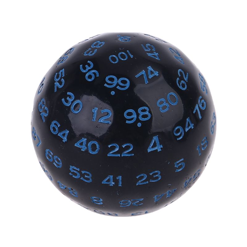 100 Sides Polyhedral Dice D100 Multi Sided Acrylic Dices for Table Board Game: Blue