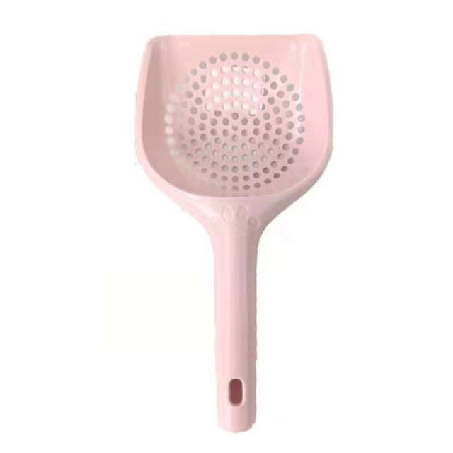 MASCOTALANDIA Pala Cataratas Fugas densas para Arena de Gato agujero pequeño Recoge caca Excrementos Limpieza para Mascotas Paleta gruesa de plástico para residuos de gato cucharas limpiadoras de arena para mascotas: ROSA