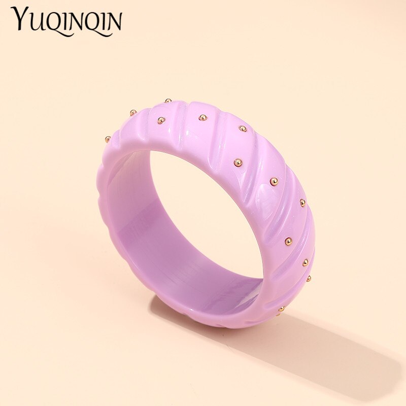 Moda colorida resina festa bangles para mulheres indiano jóias metal ponto bangle com designer encantos pulseiras pulseira elegante