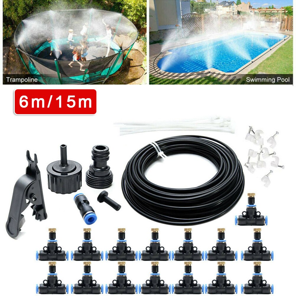 Polyeteeni + muovi + messinki + ruostumaton teräs sumutusjäähdytysjärjestelmä puutarha nurmikko ilmajäähdytin patio vesisuuttimet sprinkleri
