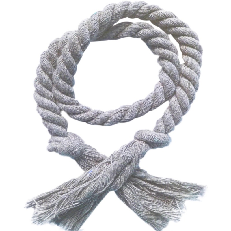 2PCS Handmade Long Cotton Linen Curtain Rope Tie Backs Bandage Home Room Decors: grey