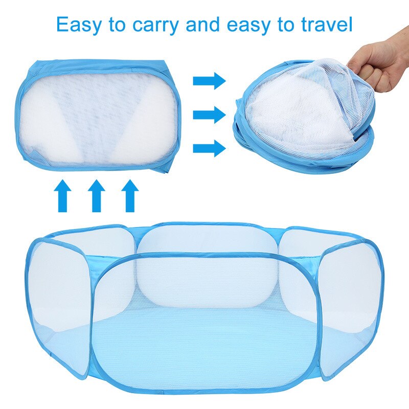 Valla portátil plegable para mascotas, jaula para animales para perros y gatos pequeños, vallas para parque infantil, para Hamster, Chinchillas y cobayas