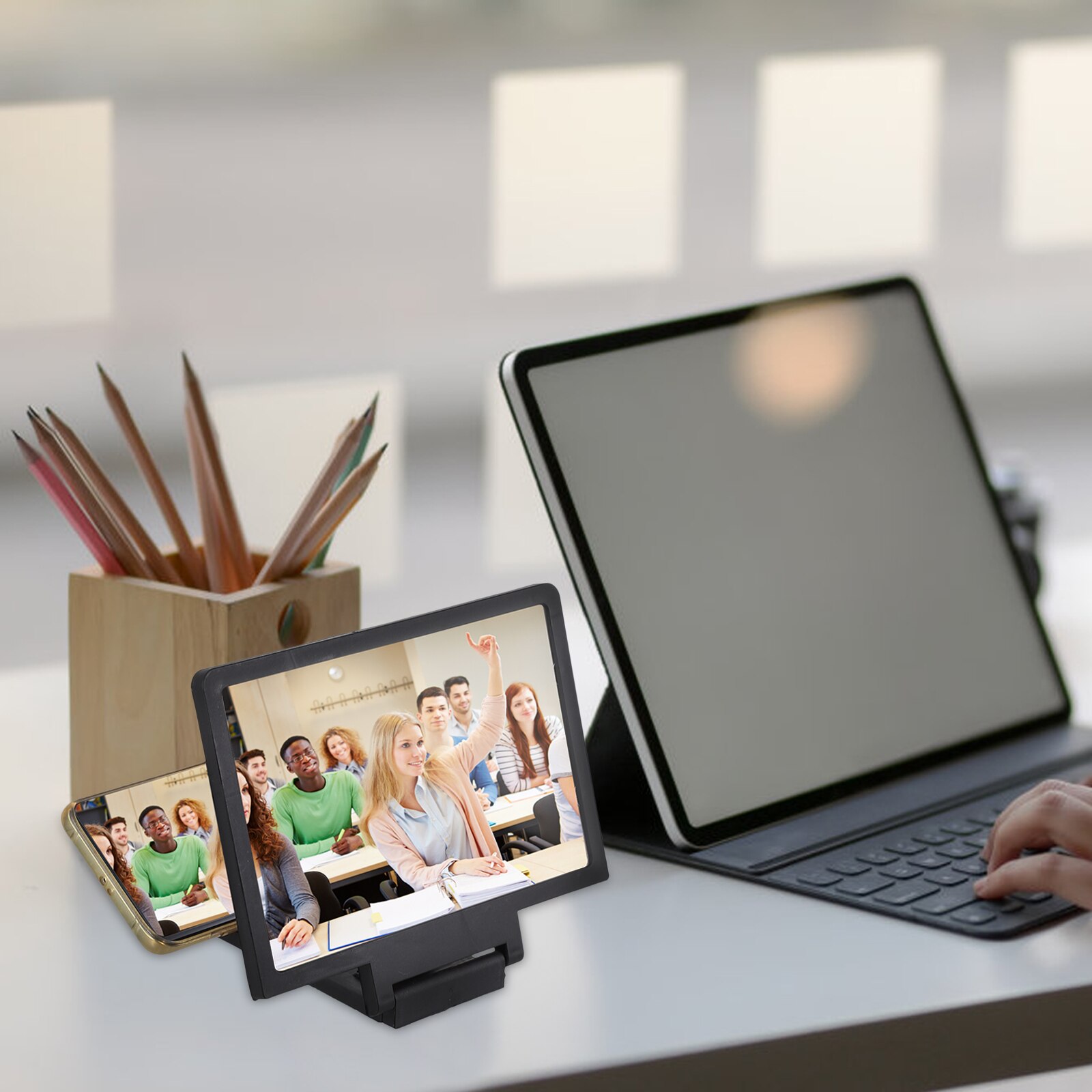 3 Stuks Screen Versterker Multifunctionele Telefoon Houder Screen Vergrootglas Rack