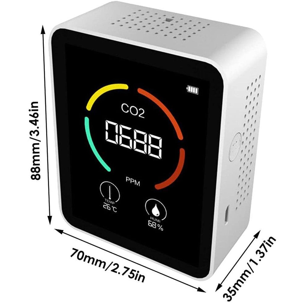 Air Carbon Dioxide Monitors Three In One Carbon Dioxide Hygrometer Combined Pollution Instrument Temperature Sensor