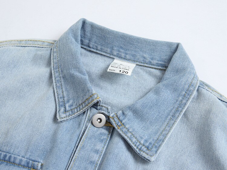 Giacche di jeans Oversize per ragazze adolescenti 10 12 anni cappotto da ricamo Casual con lettere di moda per ragazze