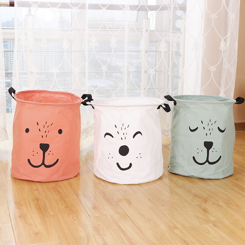 Baby Laundry Basket Foldable Toy Storage Bucket Picnic Dirty Clothes Basket Box Canvas Organizer Laundry Hamper