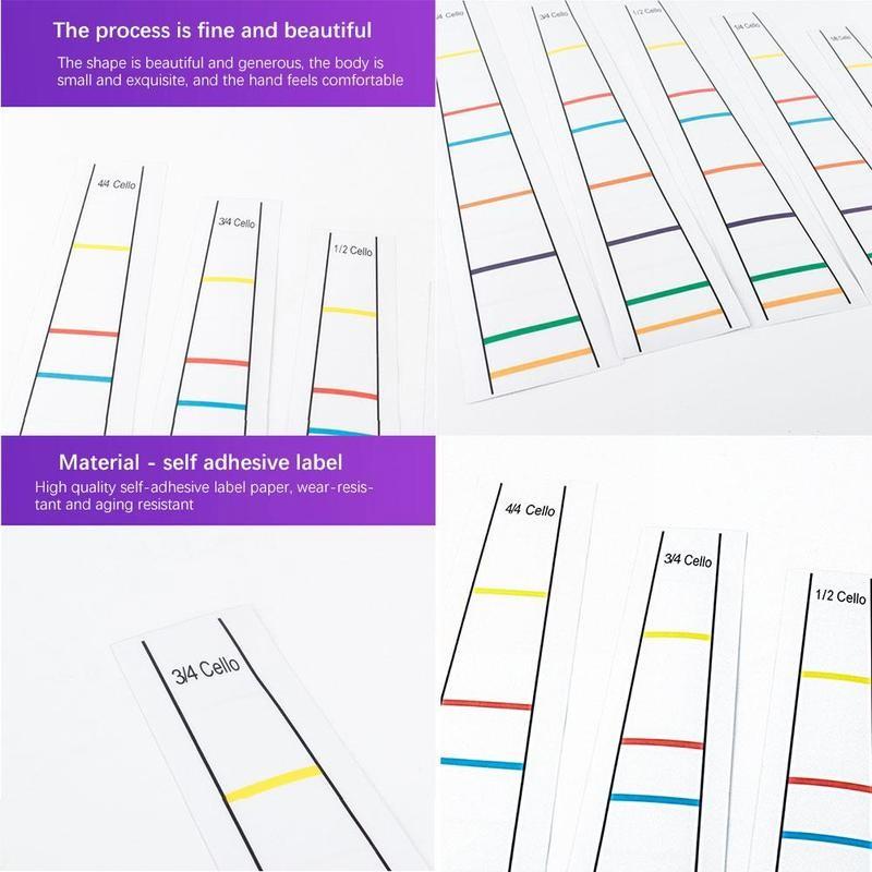 Cello Position Marker Decal Fingerboard Fret Guide Label Beginner Chart White Accessories White Cello Finger Sticker Beginn A2y7