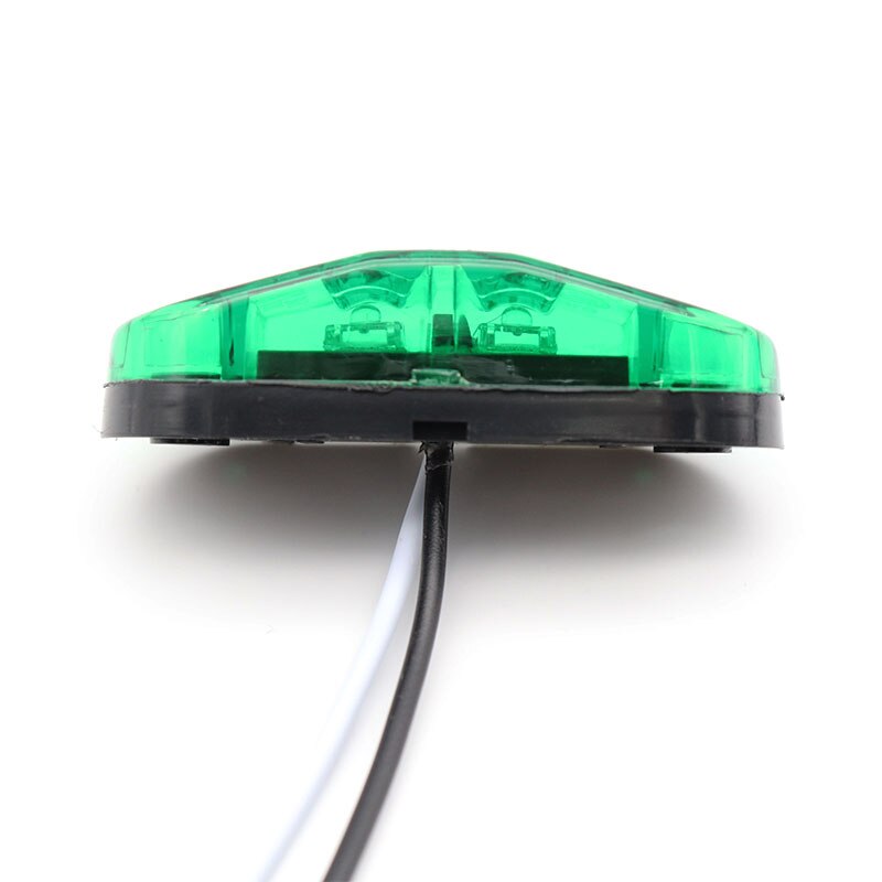 2Pcs 12V / 24V LED Side Marker Lights Car External Lights Warning Tail Lights Trailer lights Truck Auto Lorry Lamp Green