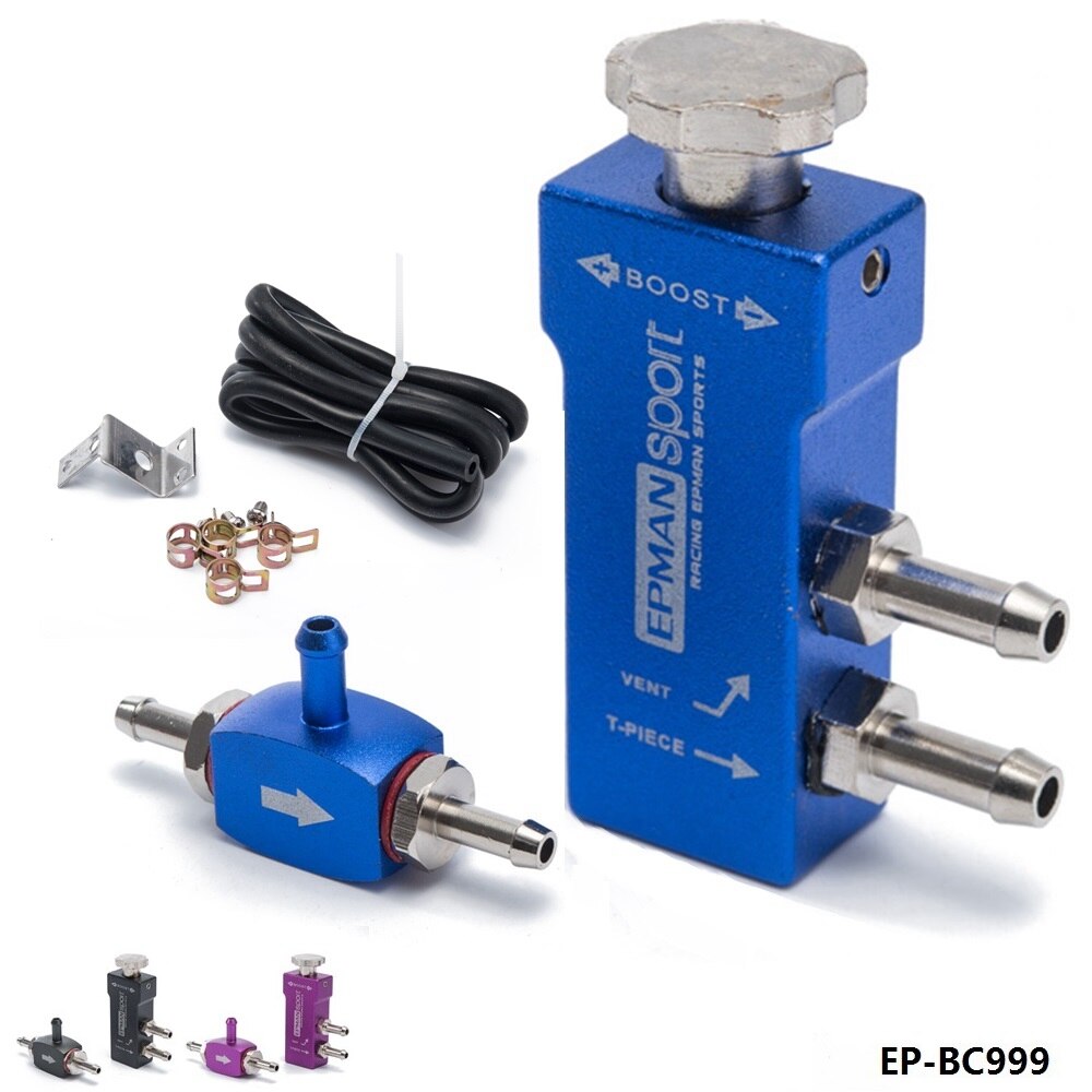 UNIVERSAL ADJUSTABLE TURBO 30 PSI MANUAL TURBO BOOST BYPASS CONTROLLER KIT (Blue Purple Black) EP-BC999-ALBZ