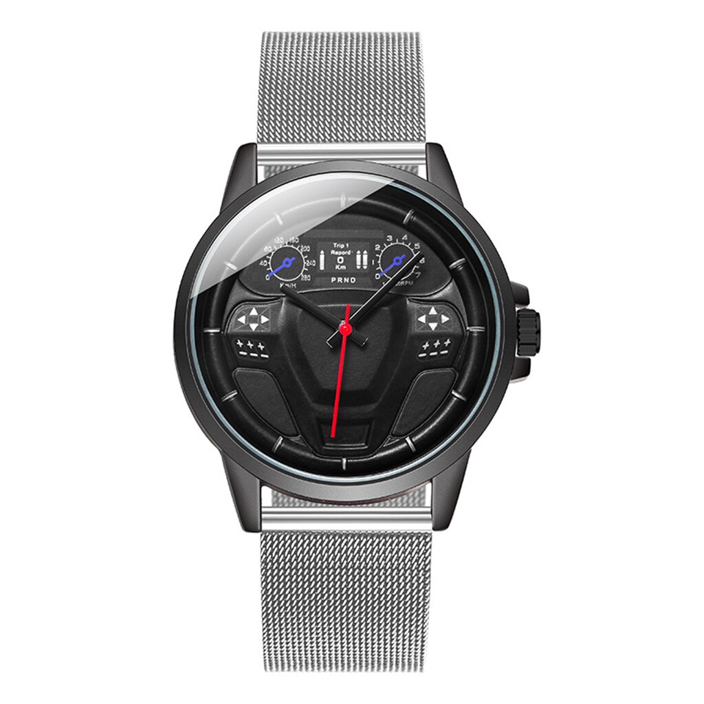 Mannen Horloges Relogio Masculino Richting Disc Cab Grote Wijzerplaat Mannen Mode Horloge Stalen Band Horloge Voor Mannen reloj Hombre