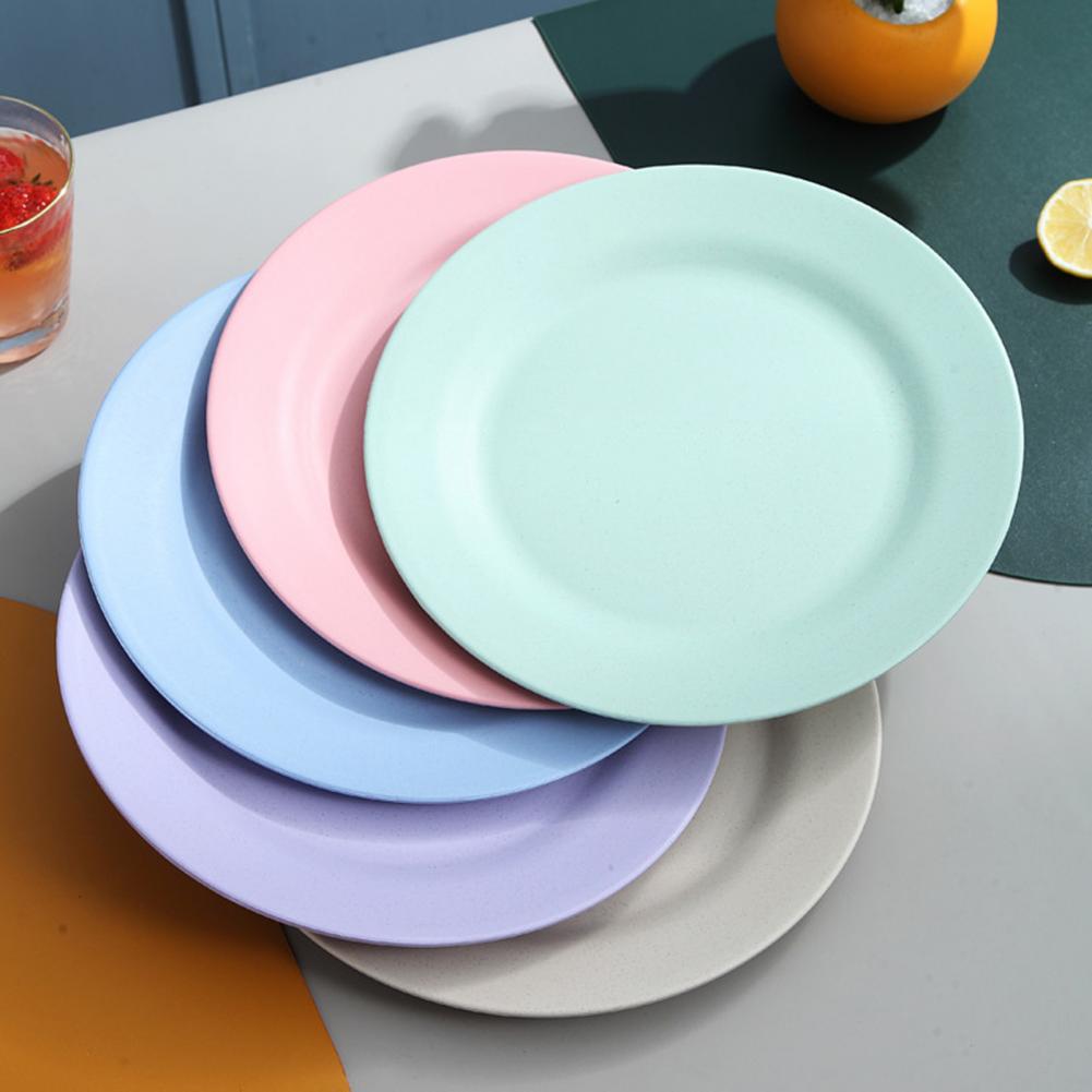 Reusable Attractive Anti-slid Base Easy Clean Food Plate Portable Food Plate Stackable for