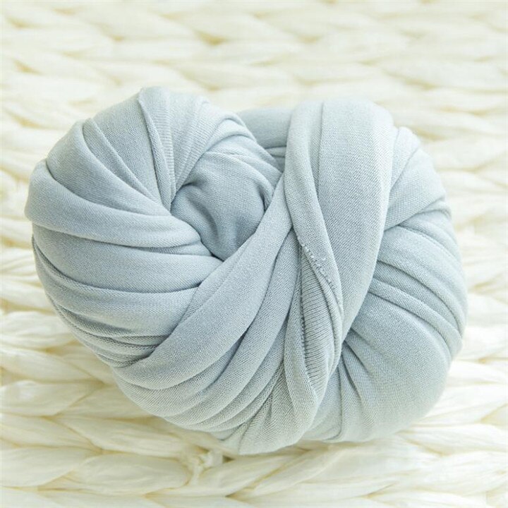 Ylsteed Pasgeboren Fotografie Props Stretch Baby Fotografie Wraps Deken Pasgeboren Inbakeren Baby Fotoshoot Props Accessoires: Gray-blue