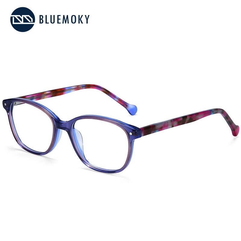 Bluemoky acetat glasögon barnbågar optisk närsynthet glasögonbågar glasögon tjejer genomskinliga söta glasögon barnmärke