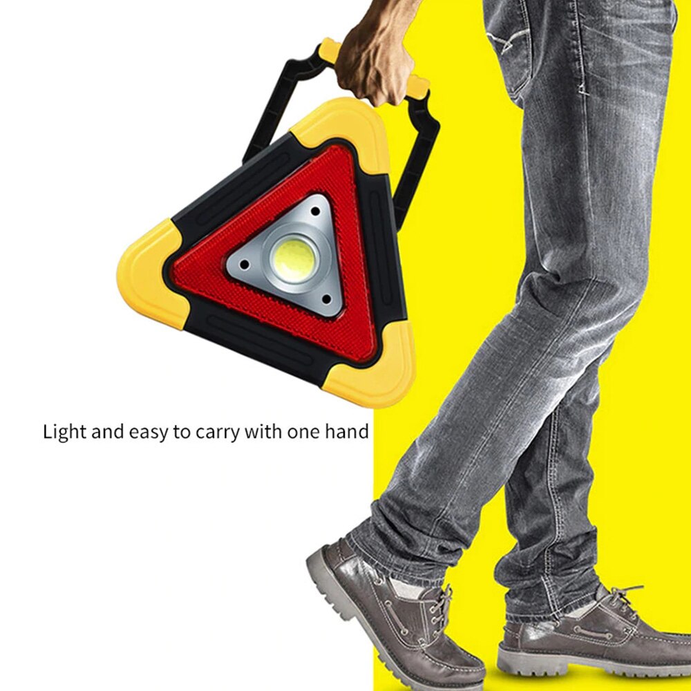 Portable Driehoek Waarschuwing Teken Driehoek Auto Led Verlichting Road Veiligheid Emergency Afbraak Alarm Lamp Draagbare Knipperlicht