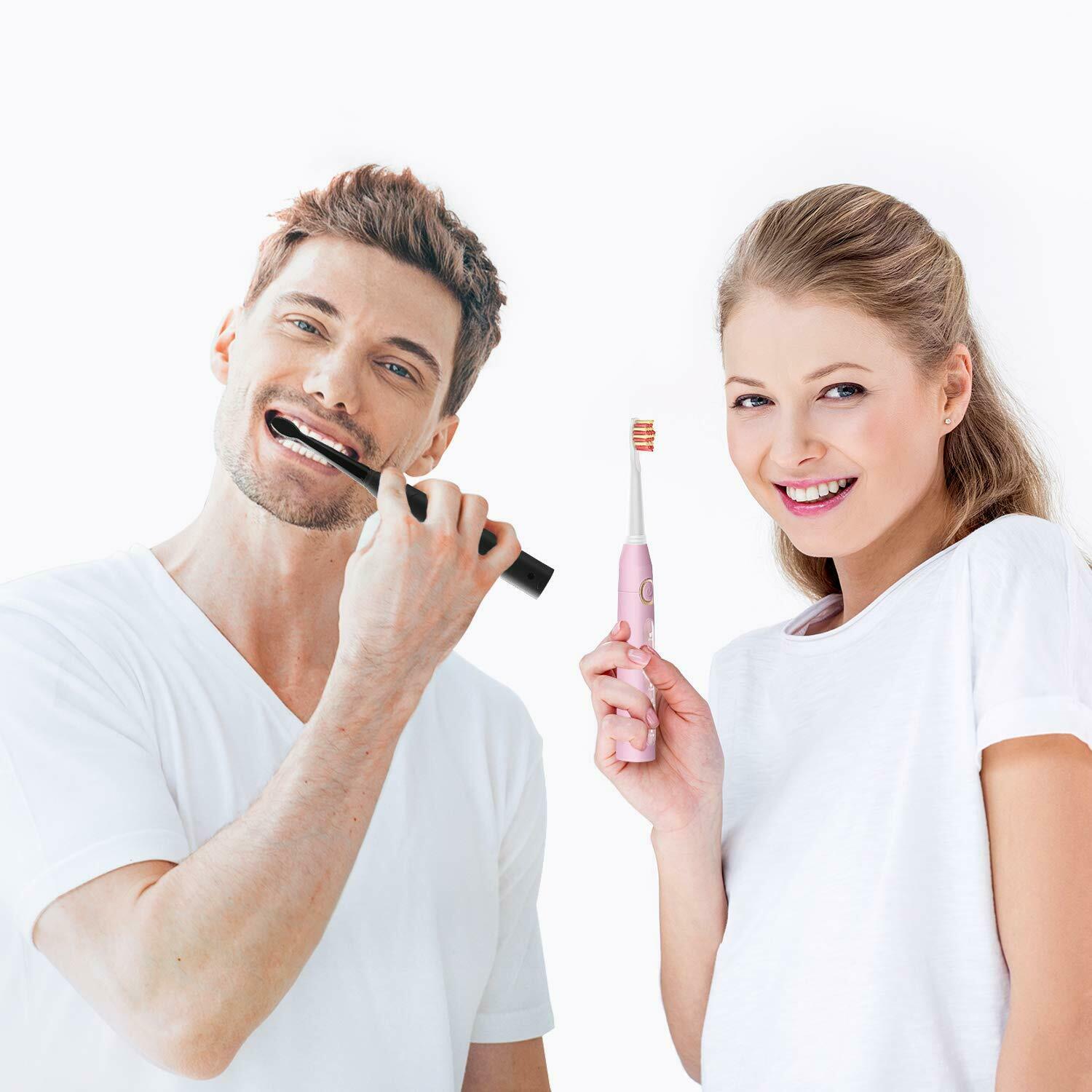 Fairywill brosse à dents sonique électrique FW-507 USB Charge Rechargeable étanche électronique dent 8 brosses têtes de rechange adulte