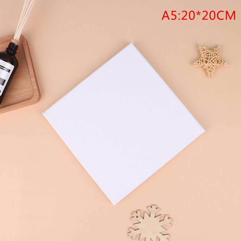 1Piece White Blank Square Artist Canvas For Canvas Oil Painting,Wooden Board Frame For Primed Oil Acrylic Paint: A5