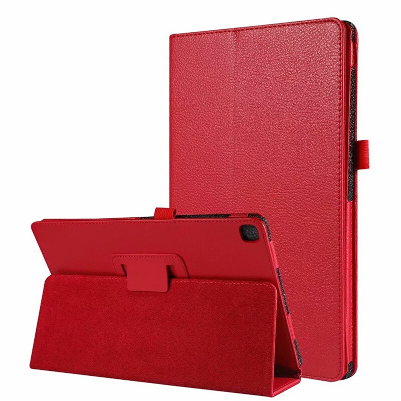 Pu Leather Case for Samsung Galaxy Tab A SM-T510 SM-T515 T510 T515 Tablet cover Stand Case for Tab A 10.1'' Funda Case: 01 Red