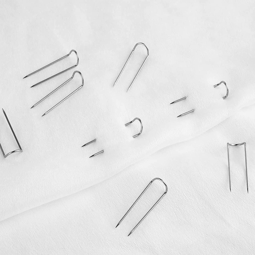 50 st sömnadsstift, quiltstift, raka stift, tygpositioneringsstift, rostfria u-stift, för tygsömnad, smyckestillverkning