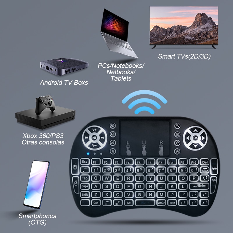 Drahtlose Mini-Tastatur Flugmaus 2 4g großes Touchpad Digital computer Trocken batterie USB-Aufladung Dual-Purpose-Tastatur