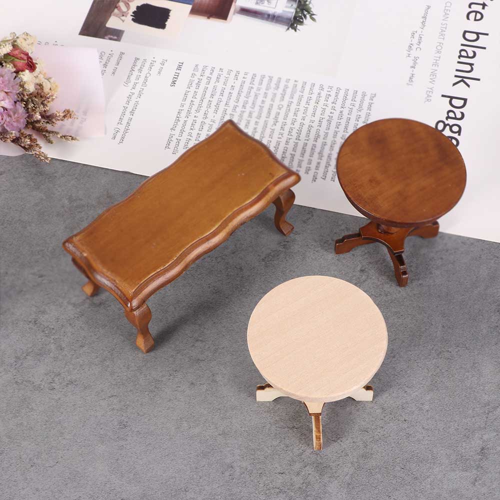 1/12 Puppenhaus Mini Holz Couch tisch Wohnzimmer Miniatur Simulation Tisch Möbel Spielzeug Puppenhaus Dekoration Zubehör
