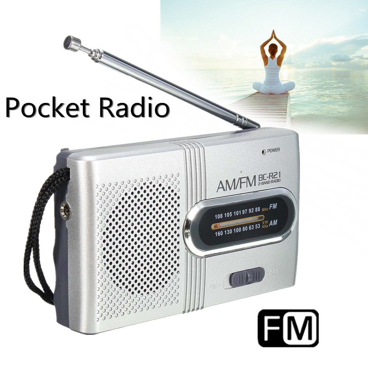 Small portable AM FM telescopic antenna radio world receiver speaker mini Radio FM radio radios