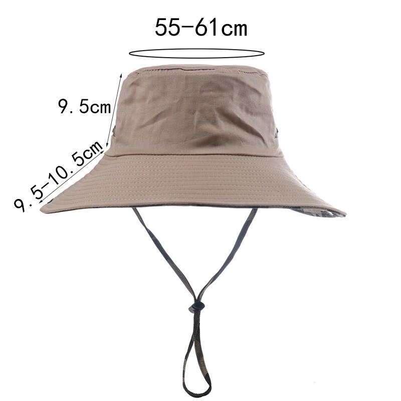 CAMOLAND Male UV Protection Sun Hats Camouflage Bucket Hat For Women Men Outdoor Fishing Hiking Hat Summer Boonie Beach Caps