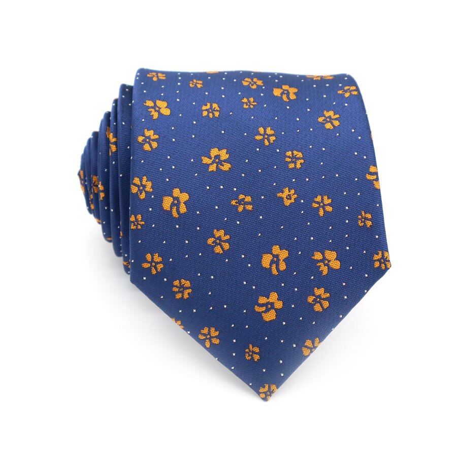 Cravate à motif Floral pour hommes | En soie, 8cm, costume de cérémonie, à la , motif de fleurs, pour le mariage: KT101