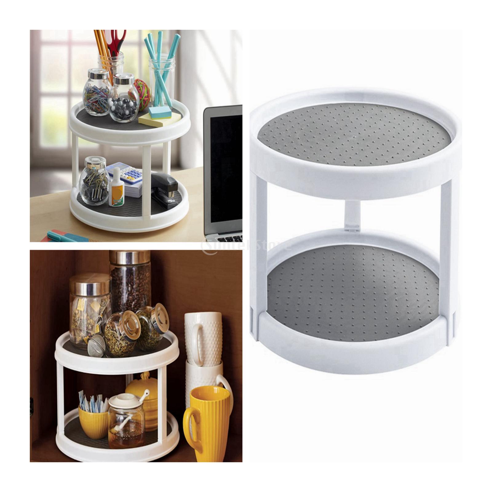 Plateau tournant 360 ° rotatif épices étagère de stockage stockage filature alimentaire cuisson fournitures organisateur étagère pour cuisine garde-manger