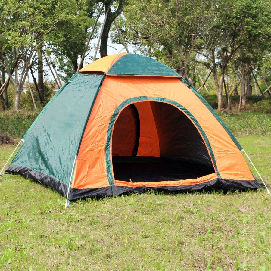 3-4 Persoon Ultralight Ademend Enkele Laag Waterdicht Winddicht Uv Outdoor Camping Tent Met Glasvezel Pole 3 Kleur