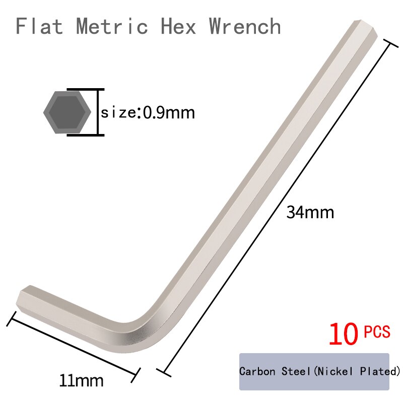 S2 Allen Key Hardened L-shaped Hexagon Key with Extended Inner Hexagon Wrench Single Inner Hexagon Screwdriver Set 0.7/5/6/17mm: Silver