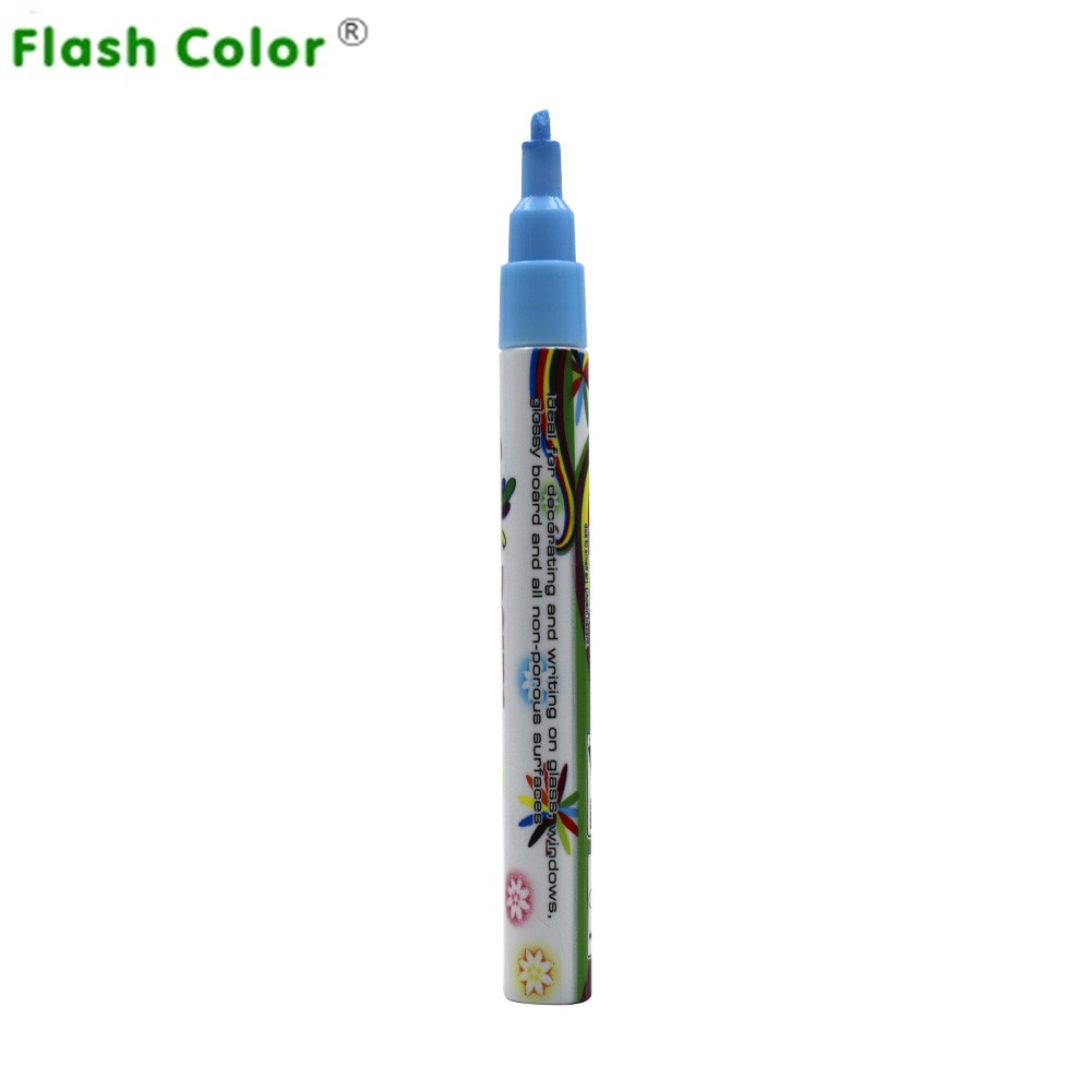 Flashcolor 8 väriä korostuskynä 3mm nestemäinen liitu fluoresoiva neon tussi led lasitaulu taide tussit kynät toimistotarvikkeet