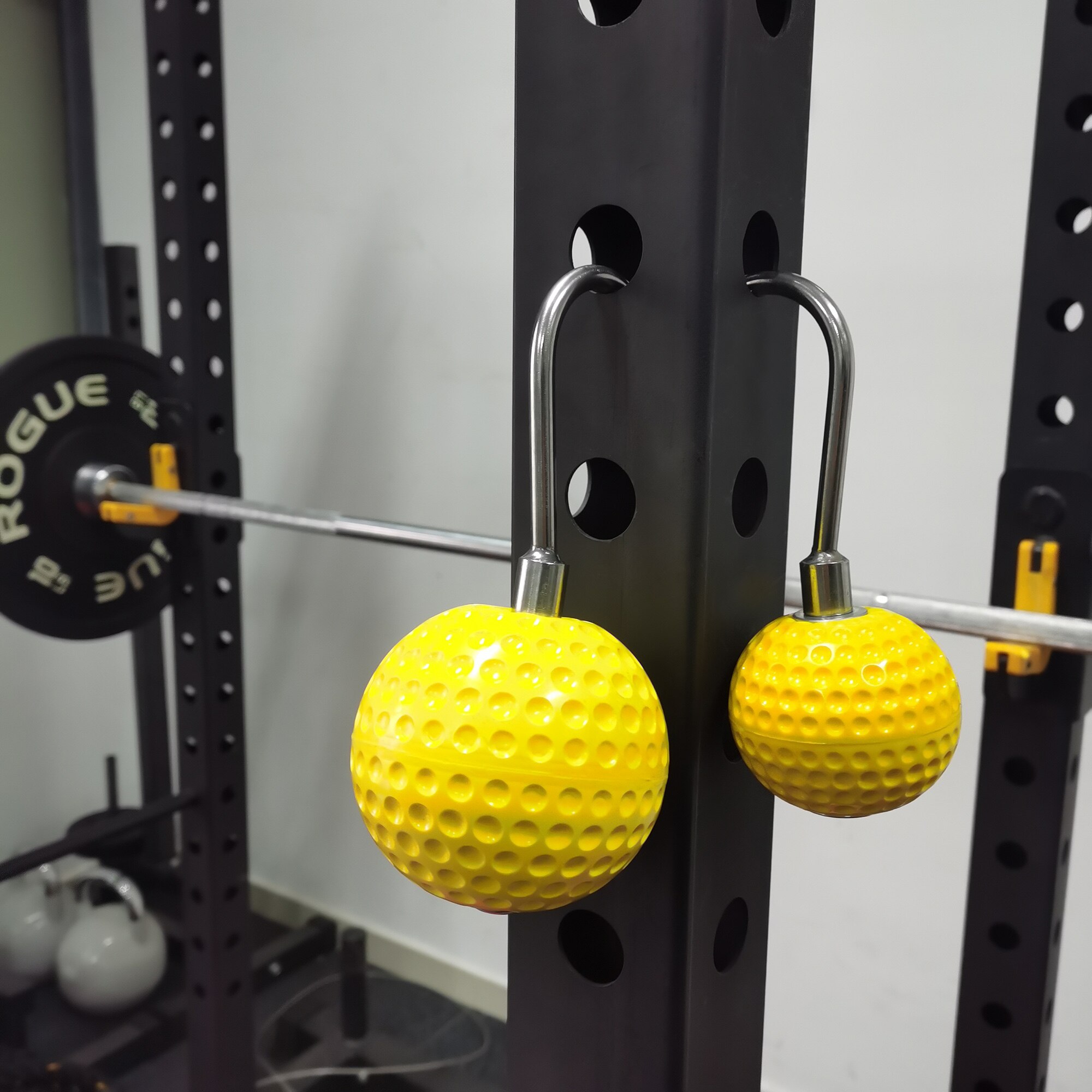 Sæt  of 2 kanonkuglegreb pull up bar greb med rustfri stål krog til hjemmegymnastik fitness power arm styrke crossfit træning