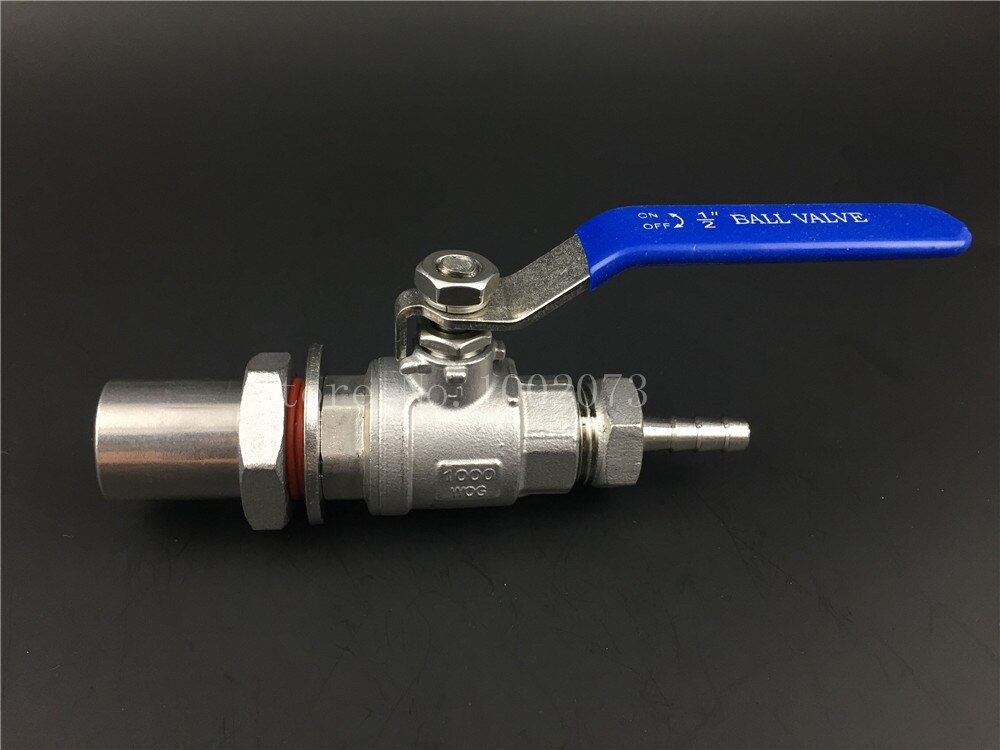 Stainless Steel Beer brewing Weldless Kettle Ball Valve 1/2&quot;NPT Kit Quick Disconnect Set, Pipe Fitting Nut and bulkhead assembly