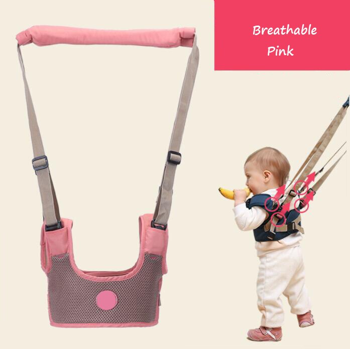 ! Correa de seguridad ajustable de para niños y niñas, arnés de bebé: Breathable-Pink