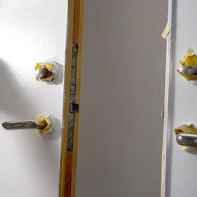 4Rolls Schilders Tape Geel Masking Schilderen Tape Voor Decorating Ambachten Spuiten Lijm Schilders Papier Tape,25Mm X 50M