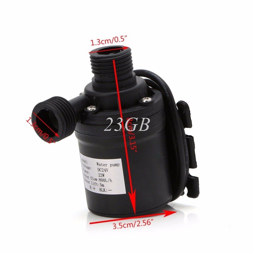 DC 12 V/24 V Waterpomp Solar Borstelloze Motor Watercirculatie 800L/H 5m JUN24_25