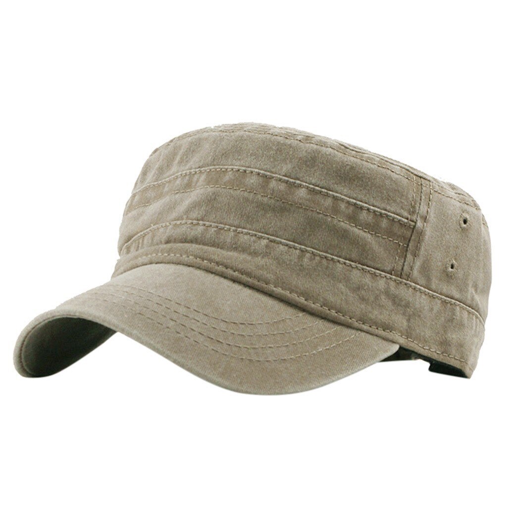 25#  unisex-sonnenschutz-freizeitmützen aus baumwolle, denim-soldatenmützen, schirmmützen, einfarbige flache kappen, verstellbare, taillierte vintage-kappen, sonnenschutz