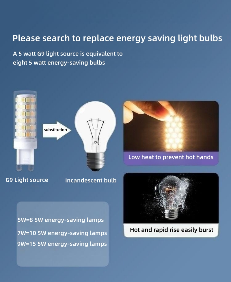 Lámpara LED G9 más brillante AC220V 5W 7W 9W 12W bombilla LED de cerámica SMD2835 foco blanco cálido/frío reemplaza la luz halógena