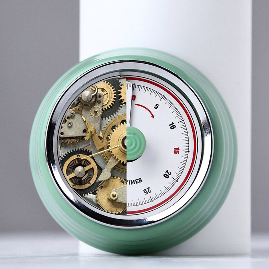 Retro Kitchen Timer Ring Bell Alarm Loud 60-Minute Kitchen Timer Dial Cooking Timer Retro Mechanical Clockwork Digit