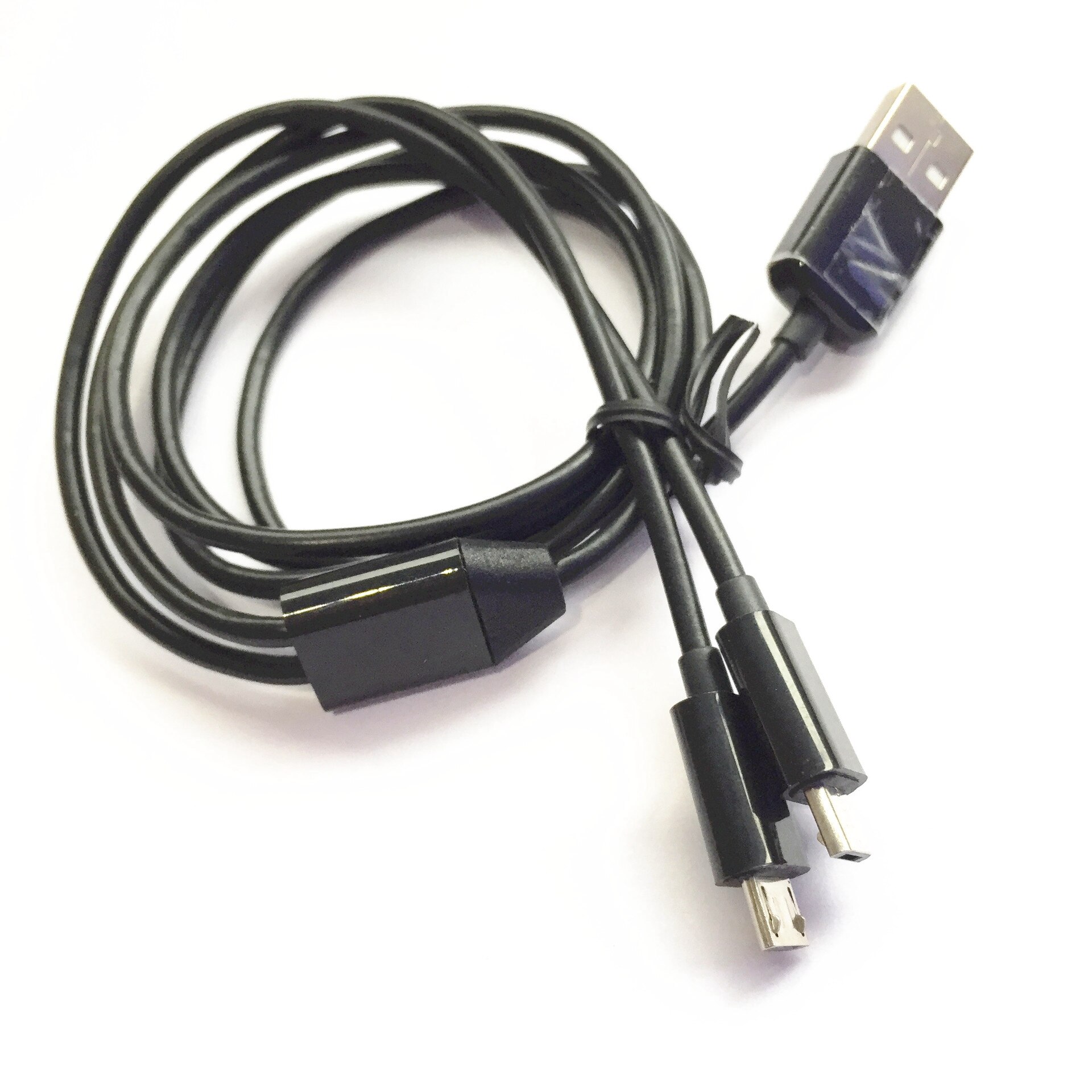 2in 1 USB 2.0 A male to 2 Micro 5 pin data SYNC charging cable