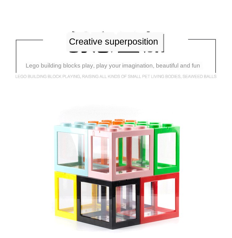 MINI Aquariums Acrylic Plastic Fish Tank Ecosystem Cylinder Mini Peas Crab Desktop Cute Landscaping Cylinder Children's