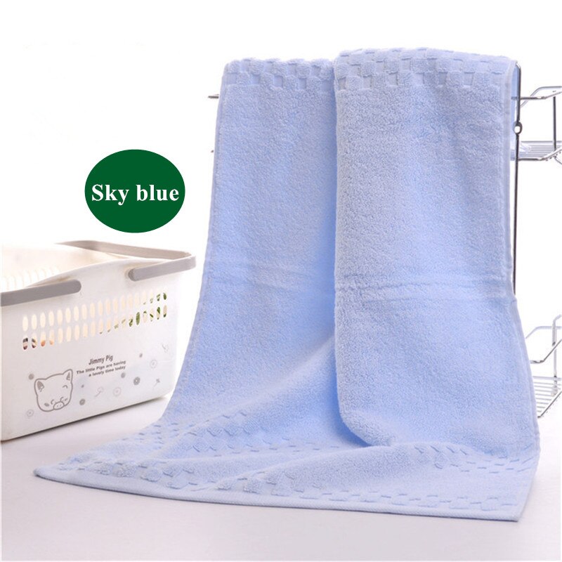Zhuo  mo 40*75cm 220g luksus egyptisk bomuldsbadehåndklæder til voksne badehåndklæder bløde ansigtsvask håndklæder: Himmelblå